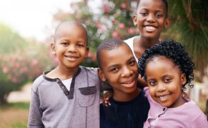 Group of black children
